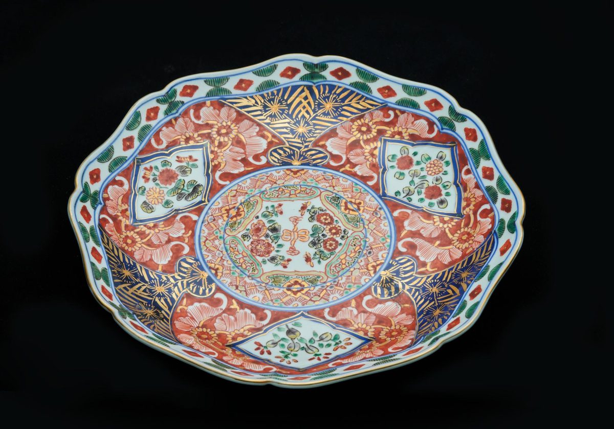 古伊万里色絵7寸平皿