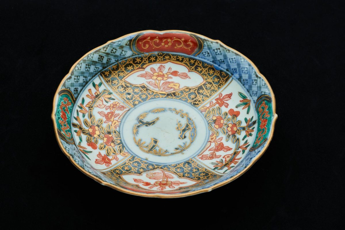 古伊万里色絵6寸平皿